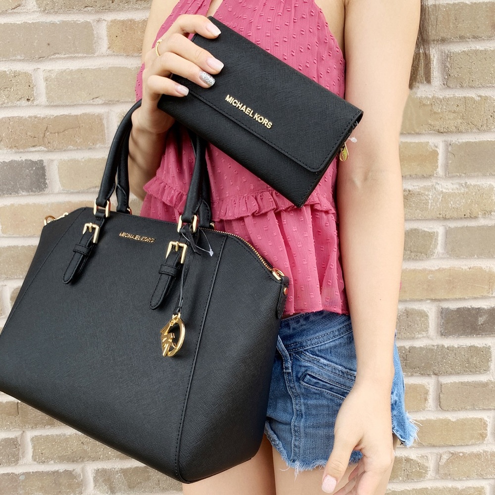 👜Michael Kors Large Satchel &Wallet SET - Picture 3 of 5